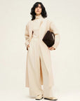 White Wool-blend Coat