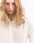 Lace Trim Cotton Shirt