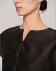 Xiangyun Silk Mandarin-Collar Blouse