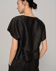 Xiangyun Silk Mandarin-Collar Blouse