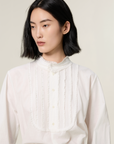 Lace Trim Cotton Shirt