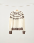 Fluffy Fair Isle Alpaca Wool Sweater