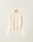 Textured Drawcord Wool Knit Top