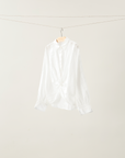 Chemise à manches longues en lin avec détail de nœud