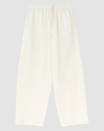 White Stretch Cotton-Blend Trousers
