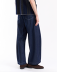 High-Waisted Relaxed Fit Belted Jeans