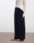 Silk-Blend Relaxed Wide-Leg Pants