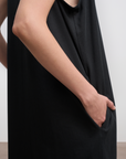Minimal Sleeveless Cotton Maxi Dress
