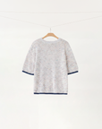 Confetti Cotton-Linen Knit Tee