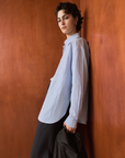 Blue Striped Cotton Shirt