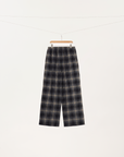 Yarn-Dyed Checked Wool Straight Leg Trousers