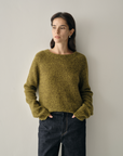 Luxury Cashmere-Silk Textured Crewneck Sweater