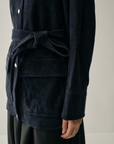 Lamb Suede Belted Jacket