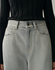 Sea Salt Blue Wide-Leg Jeans