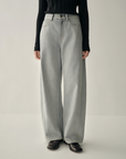 Sea Salt Blue Wide-Leg Jeans
