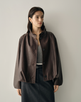 Luxury Sheepskin Leather Jacket | Chocolate Brown