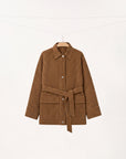 Lamb Suede Belted Jacket