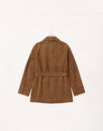 Lamb Suede Belted Jacket
