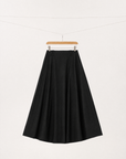 Wool Blend Full Midi Skirt