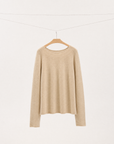 Cashmere Silk Roll Edge Sweater