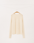 Cashmere Silk Roll Edge Sweater