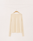 Cashmere Silk Roll Edge Sweater