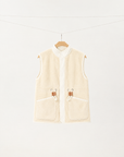 Textured White Goose Down Vest