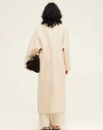 White Wool-blend Coat