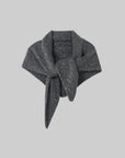 Speckled Wool-Cashmere Triangle Scarf | Charcoal Grey