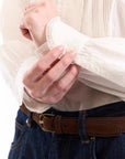 Lace Trim Cotton Shirt