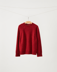 Pull festif en cachemire rouge