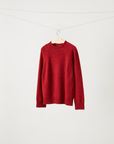 Pull festif en cachemire rouge