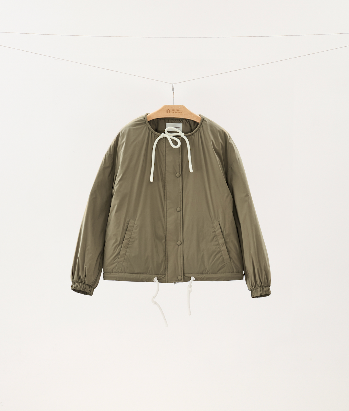Lightweight Drawstring Down Jacket – Chalk & Thread