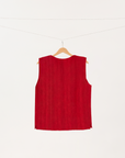 Domino Button Knitted Vest
