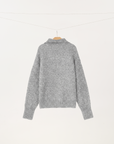 Zip-Neck Textured Wool-Blend Pullover Sweater