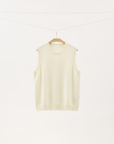 Marshmallow Cashmere Knit Vest
