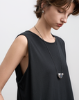 Minimal Sleeveless Cotton Maxi Dress