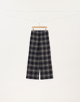 Yarn-Dyed Checked Wool Straight Leg Trousers