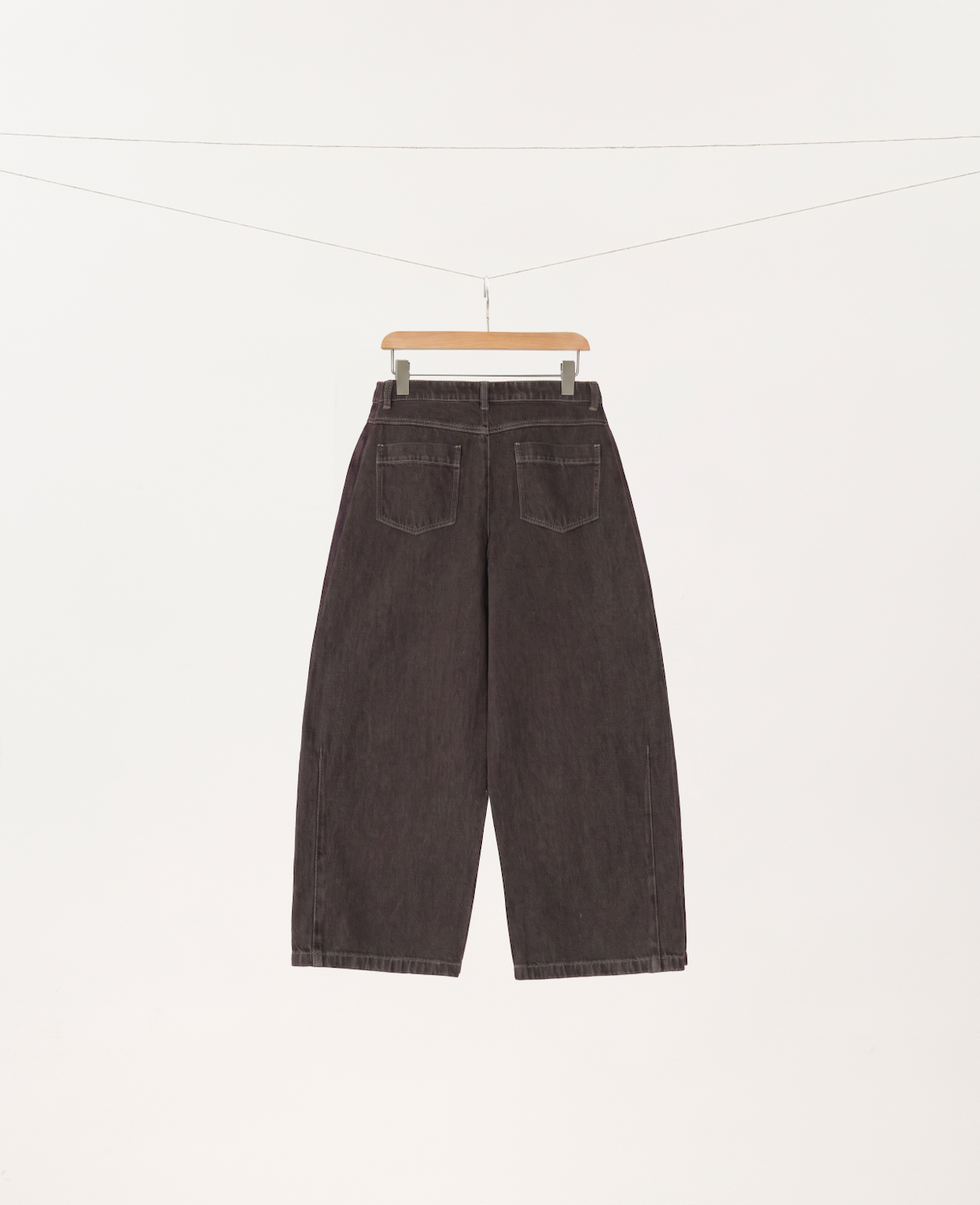 Cocoa Brown Wide Leg Jeans