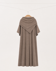 Silk Blend Scarf Neck Wool Dress