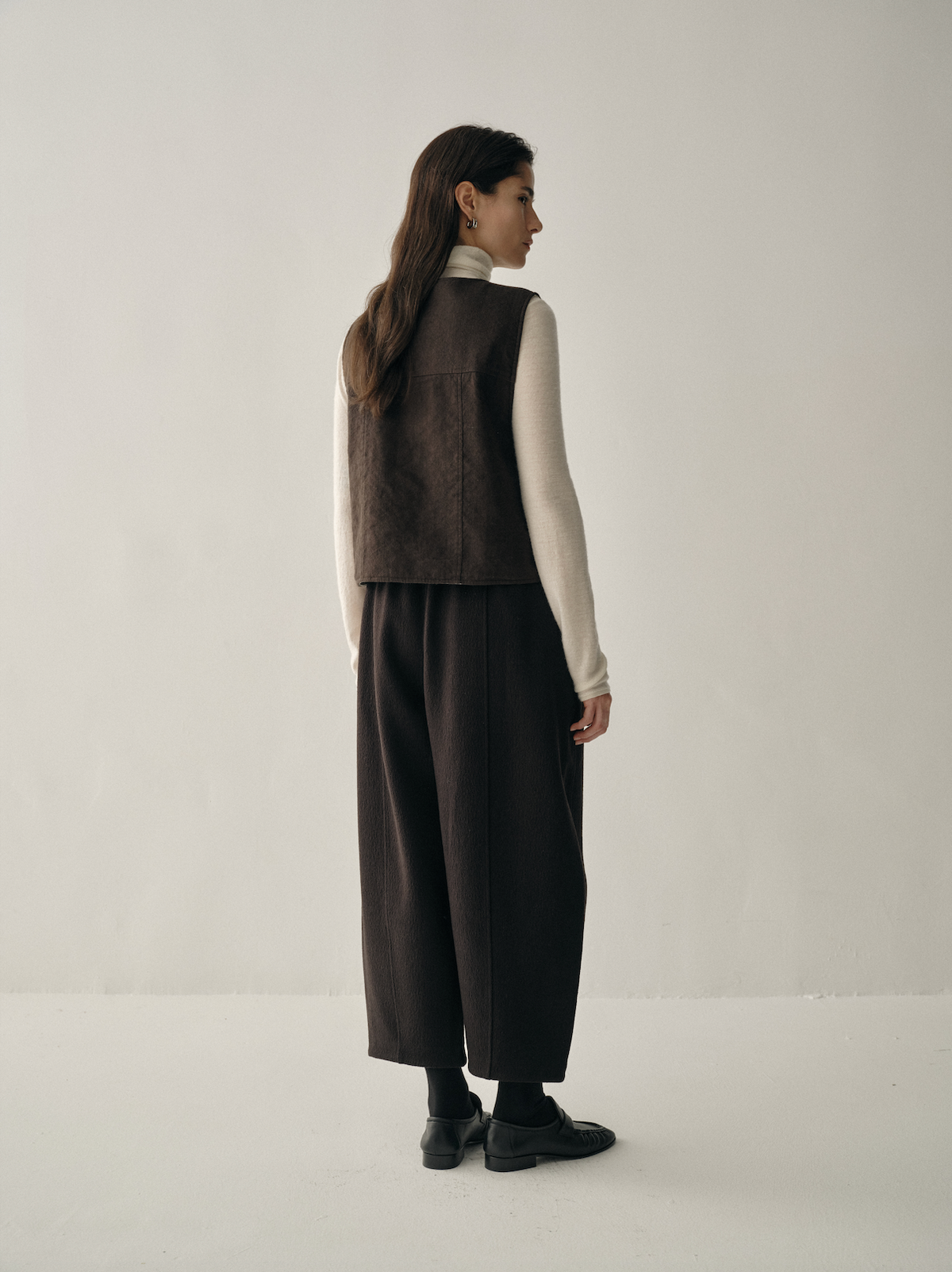Wool Turtleneck &amp; Tailored Waistcoat Layering Set
