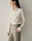 Cotton-Silk Pinstripe Shirt