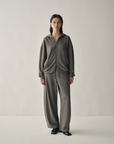 Silk Blend Wide Leg Lounge Trousers