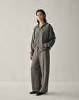 Silk Blend Wide Leg Lounge Trousers