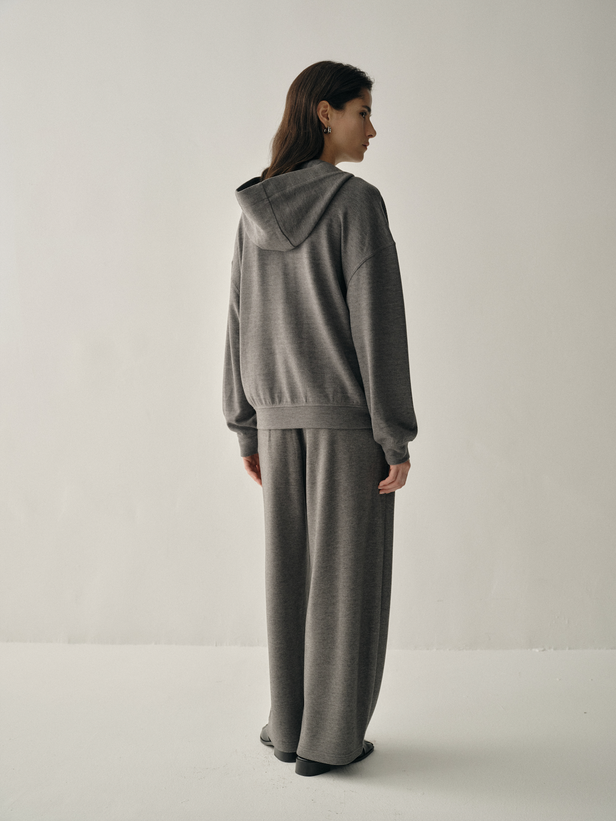 Silk Blend Wide Leg Lounge Trousers