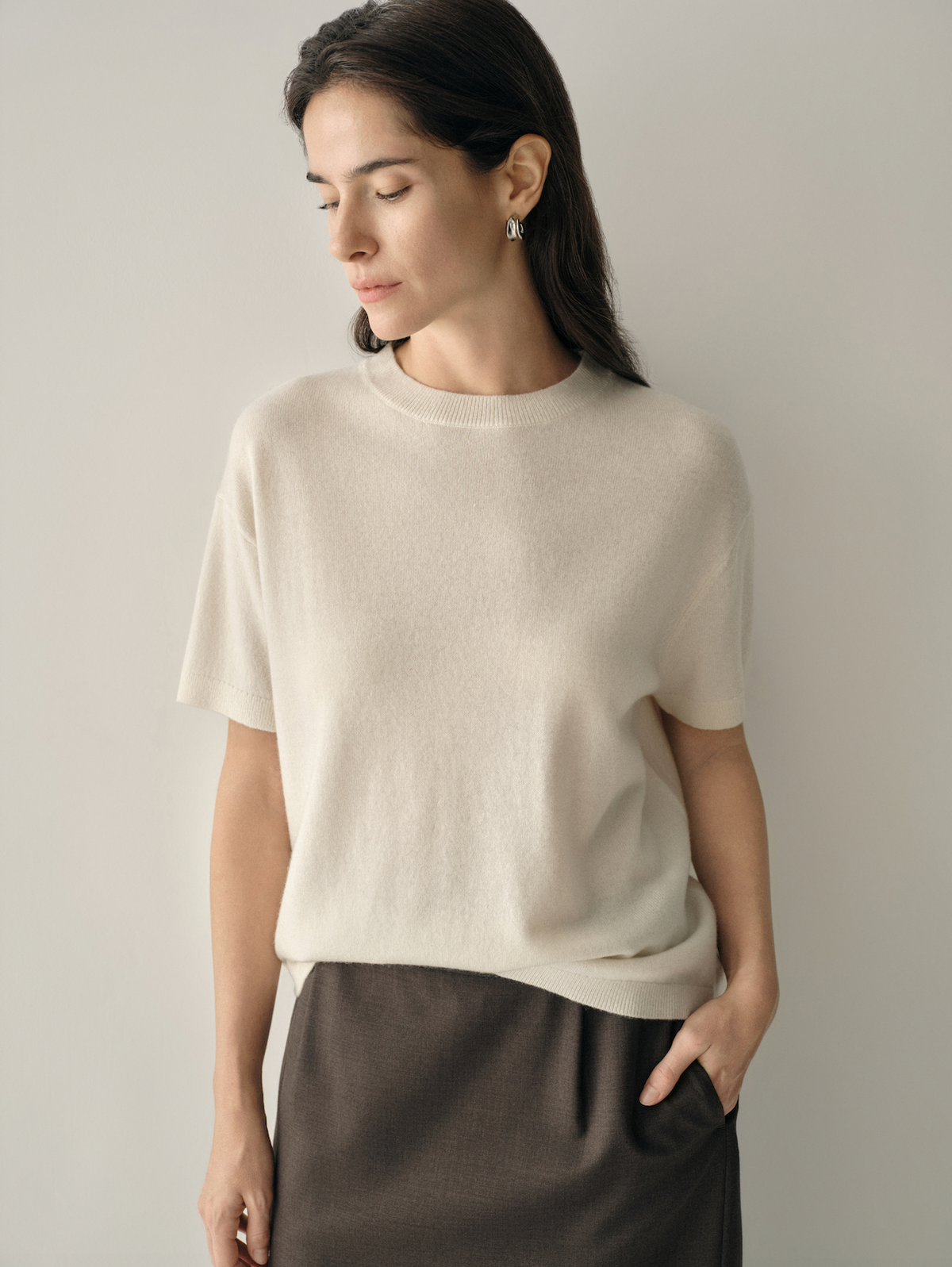 Essential Merino Wool Knit T-Shirt