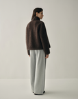 Relaxed Stand Collar Teddy Jacket