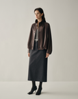 Pure Wool Tailored Midi Skirt