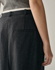 Pure Wool Tailored Midi Skirt