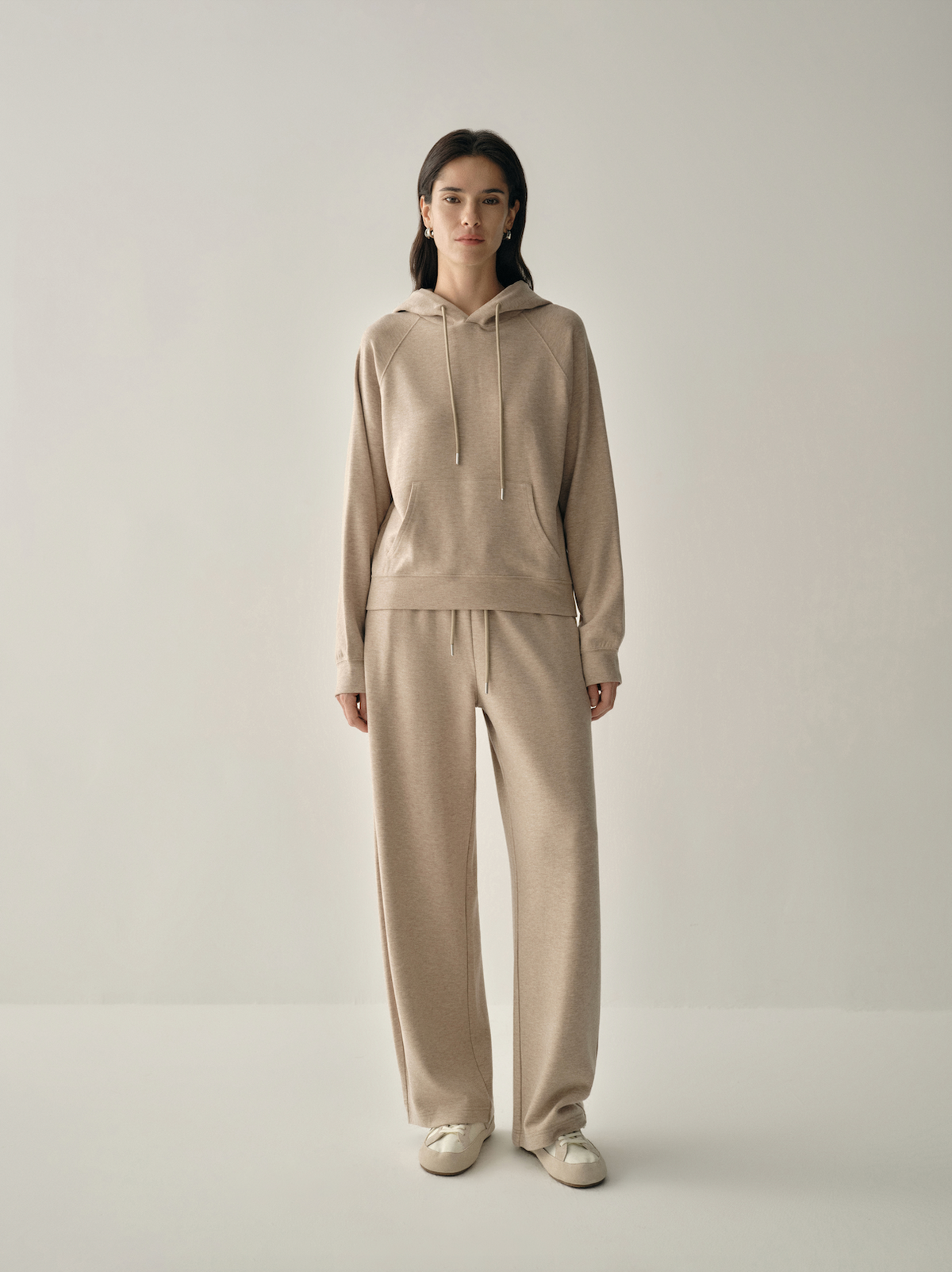 Silk Blend Wide Leg Lounge Trousers